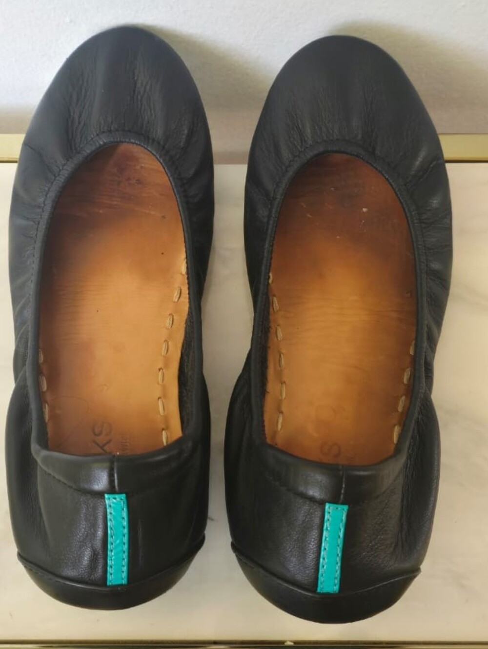 Tieks By Gavrieli Leather Foldable Ballet Flat Shoe. Black Sz 9